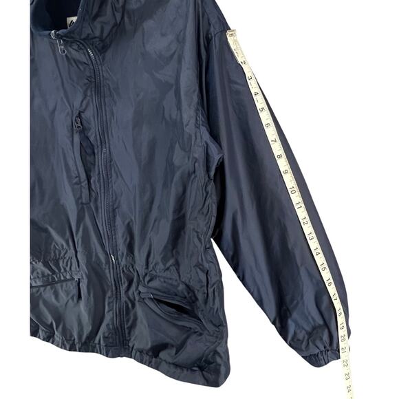 Columbia Jacket Womens M Blue Full Zip Outdoors Packable Raincoat Fleece Lined - Picture 10 of 16